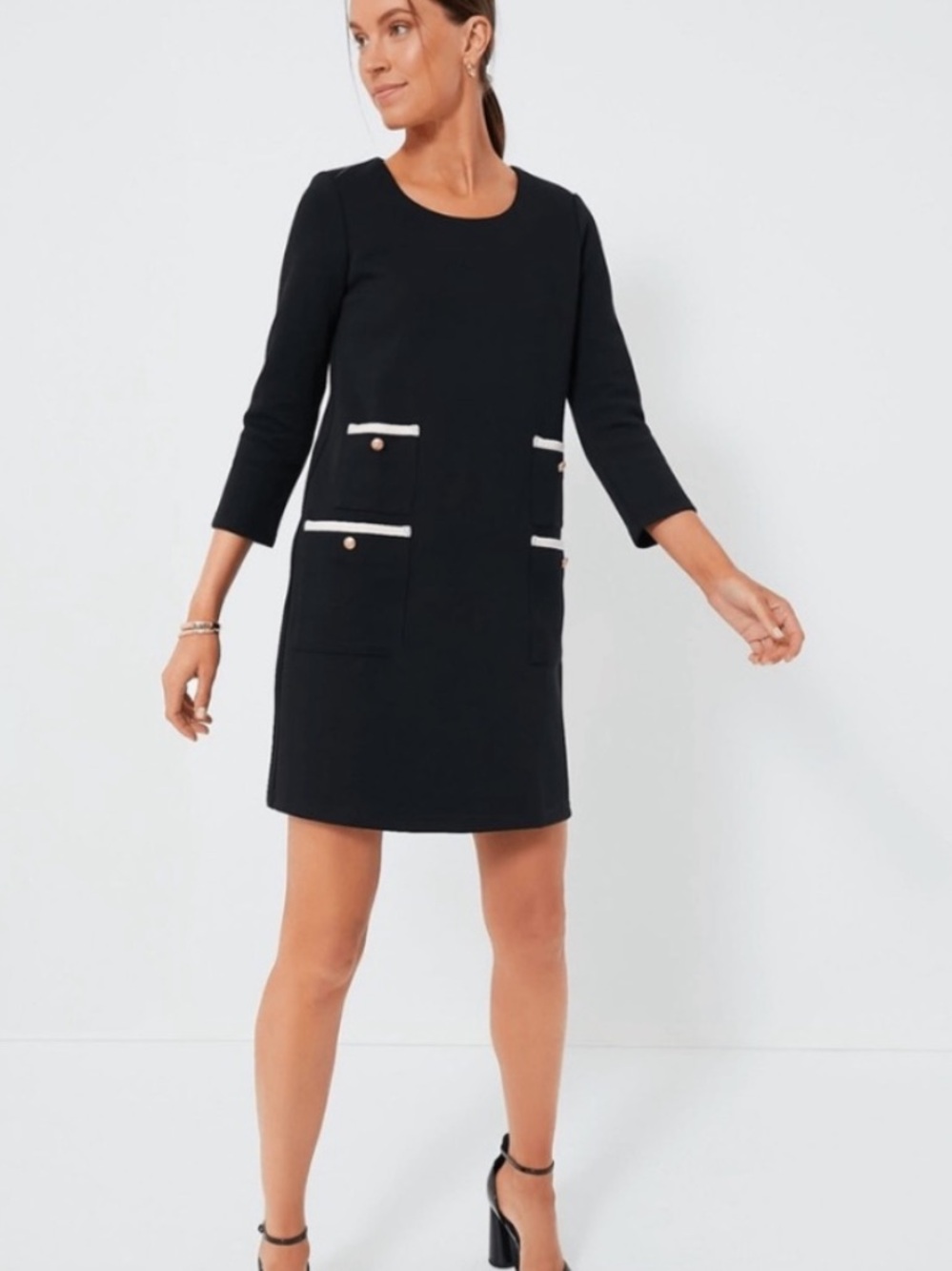 Tuckernuck Black Francoise Mod Mini Dress